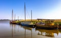 Segelschiffe am Bodden in Norddeutschland