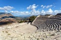 Segesta greek theathre Royalty Free Stock Photo