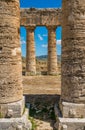 The Temple of Venus in Segesta, ancient greek town in Sicily, southern Italy. Royalty Free Stock Photo