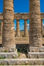 The Temple of Venus in Segesta, ancient greek town in Sicily, southern Italy. Royalty Free Stock Photo