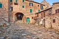 Seggiano, Grosseto, Tuscany, Italy: ancient square in the village on the slopes of Mount Amiata Royalty Free Stock Photo