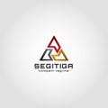 Segi tiga - Separated Triangle Logo Royalty Free Stock Photo