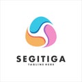 Segitiga logo template vector Royalty Free Stock Photo