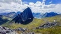 Segla peak view from Hesten Peak Royalty Free Stock Photo