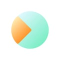 Segment chart pixel perfect flat gradient color ui icon Royalty Free Stock Photo
