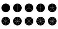 Segment circle graph icon set 1-10 Royalty Free Stock Photo