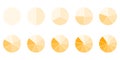 Segment circle graph icon set 1-10 Royalty Free Stock Photo