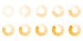 Segment circle graph icon set 1-10 Royalty Free Stock Photo