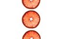 Segment of orange grapefruit on white isolated Royalty Free Stock Photo