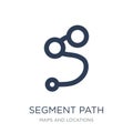 Segment Path icon. Trendy flat vector Segment Path icon on white