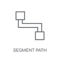 Segment Path linear icon. Modern outline Segment Path logo conce