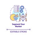 Segment your market concept icon