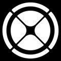 Segmented circle cross-hair, target symbol. Chart template, GUI
