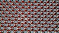 segmented silvery-red spheres. abstract three-dimensional background. 3d render