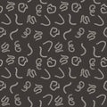 Segmented Worms and Tapeworms vector concept Seamless pattern