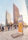 Segments of the Legendary ruined wall in central East Berlin at the Potsdamer platz