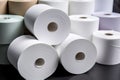 segments of thermal paper rolls showcasing different paper thicknesses