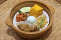 Sego Berkat, Rice Menu Set with Various Side Dish for Kenduri Royalty Free Stock Photo