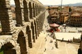 Segovia aqueduct Royalty Free Stock Photo