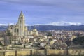 Segovia cityscape. Famous Spanish Landmark