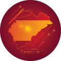 segovia map. Vector illustration decorative design Royalty Free Stock Photo
