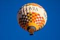 Colorful hot-air balloons against blue sky in Segovia Royalty Free Stock Photo