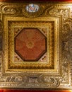 Segovia, Spain - October 9, 2017: The Alcazar of Segovia. Detail of ceiling in The Throne Room