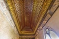 Segovia, Spain - October 9, 2017: The Alcazar of Segovia. Detail of ceiling of Knights room