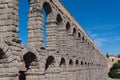 Segovia Spain Roman aqueduct historic structure and spanish tourist attraction Royalty Free Stock Photo