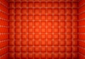 Segregation or Isolation: Red stitched leather mattresses Royalty Free Stock Photo