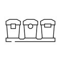 segregation waste sorting line icon vector illustration Royalty Free Stock Photo