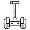 Segway icon. Segway side and front view Royalty Free Stock Photo