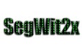SegWit2x. The inscription has a texture of the photography, which depicts the green glitch symbols
