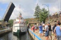 Segwun Entering the Locks at Port Carling