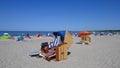 Holidays by the sea, on the Baltic Sea coast. Long, sandy beach of Sehlendorf / Blekendorf, Schleswig-Holstein, Germany Royalty Free Stock Photo