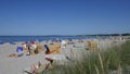 Holidays by the sea, on the Baltic Sea coast. Long, sandy beach of Sehlendorf / Blekendorf, Schleswig-Holstein, Germany Royalty Free Stock Photo