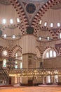 Sehzade Mosque, an Ottoman imperial mosque in Istanbul, Turkey. Interior view. Architectural detail.