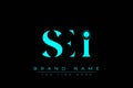 SEI abstract letter logo design Royalty Free Stock Photo