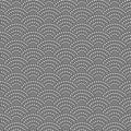 Seigaiha Literally Means Wave Of The Sea. Seamless Pattern Abstract Scales Simple Nature Background Japanese Circle Grey Black