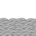Seigaiha or seigainami literally means wave of the sea. card banner design for text abstract scales simple Nature doodle lines