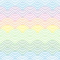 Seigaiha or seigainami literally means wave of the sea. rainbow seamless pattern abstract scales simple Nature background japanese