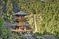 Seigantoji pagoda and Nachi falls in Wakayama, Japan Royalty Free Stock Photo