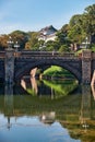 Seimon Ishibashi Bridge at Imperial Palace in Tokyo, Japan Royalty Free Stock Photo