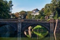 Seimon Ishibashi Bridge at Imperial Palace in Tokyo, Japan Royalty Free Stock Photo