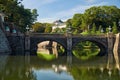 Seimon Ishibashi Bridge at Imperial Palace in Tokyo, Japan Royalty Free Stock Photo