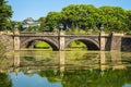 Seimon Ishibashi bridge of Tokyo Imperial Palace Royalty Free Stock Photo