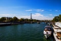 Seine and Eiffel Tower from Pont des Invalides, Paris
