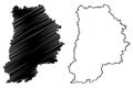 Seine-et-Marne Department France, French Republic, Ile-de-France region map vector illustration, scribble sketch Seine et Marne