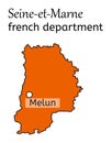 Seine-et-Marne french department map