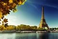 Seine in Paris with Eiffel tower Royalty Free Stock Photo